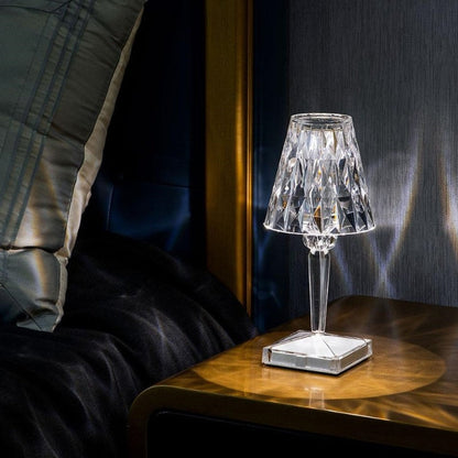 Sleek Glass Desk Lamp with Sensor Switch