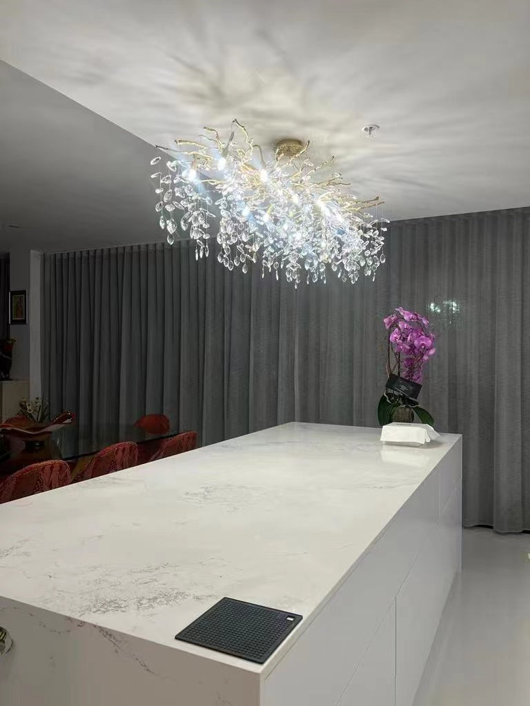 Elegant Crystal Drop Ceiling Lamp Indoor Light Fixture