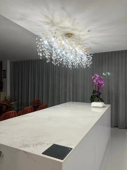 Elegant Crystal Drop Ceiling Lamp Indoor Light Fixture