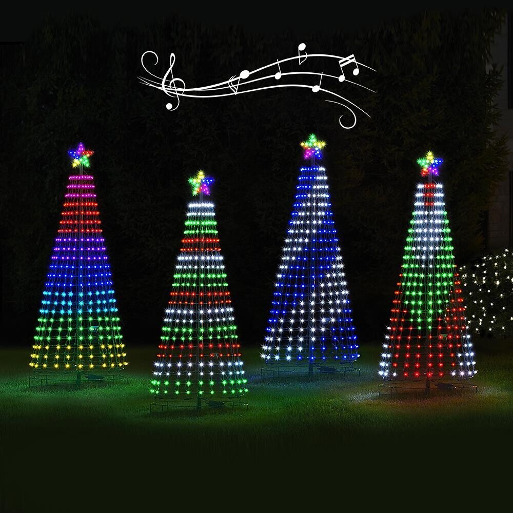 Colorful Outdoor Animated Christmas Tree Light Display