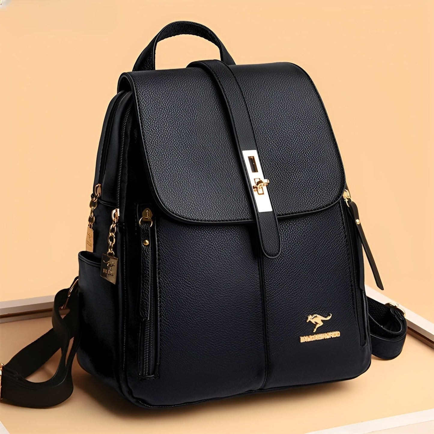 Stylish Ladies Water Resistant Leather Backpack Bag