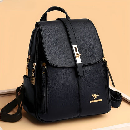 Stylish Ladies Water Resistant Leather Backpack Bag