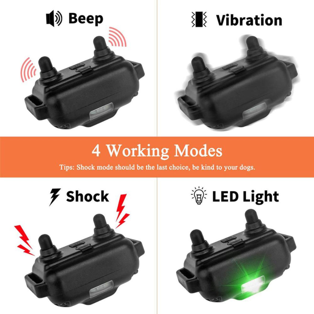 Waterproof Rechargeable Dog Shock Collar