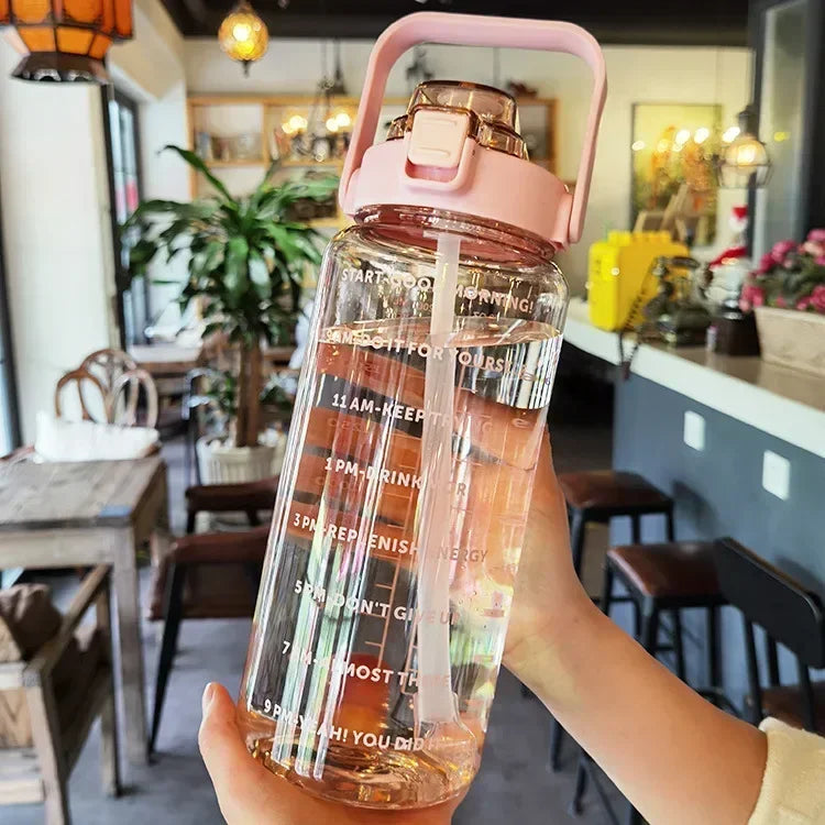 Insulated Sports Water Bottle With Straw and Measurements - Pexav