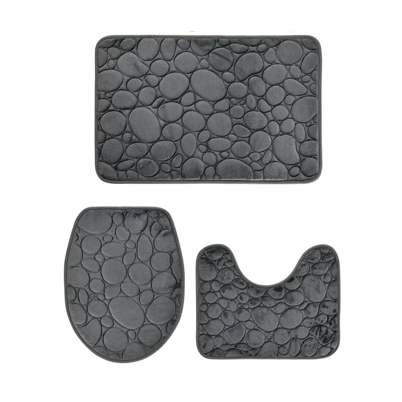3-Piece Non-Slip Bathroom Mat Set – Soft Microfiber Bath Rugs with Modern Stripe Design, Absorbent and Machine Washable 7