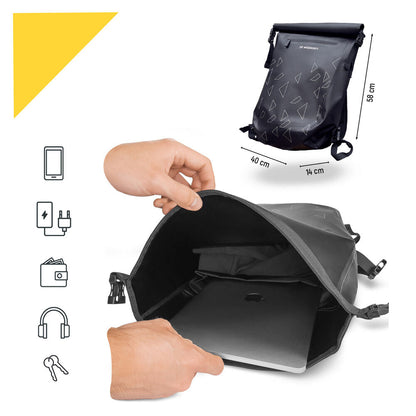 3-in-1 Bicycle Bag for Carrier - Max-Black-Nora Luxe