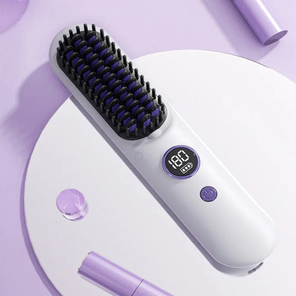 Travel Hair Straightener Brush Set