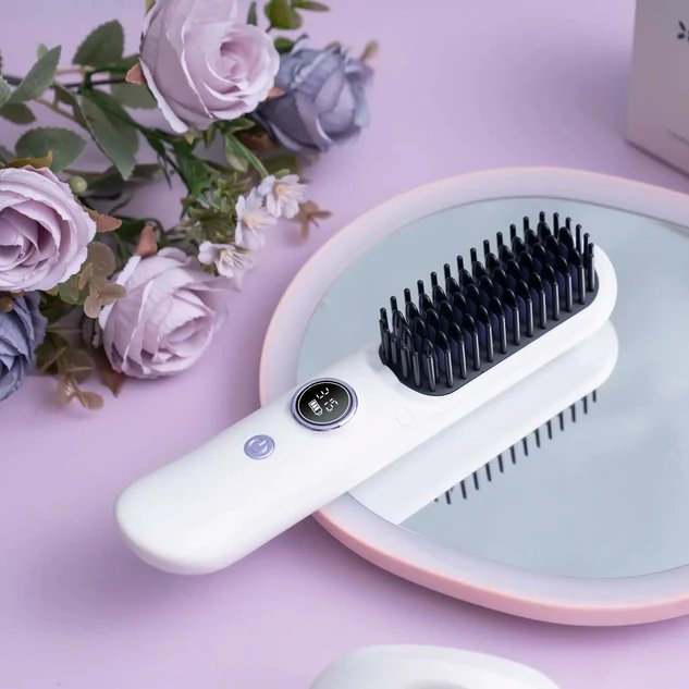 Travel Hair Straightener Brush Set