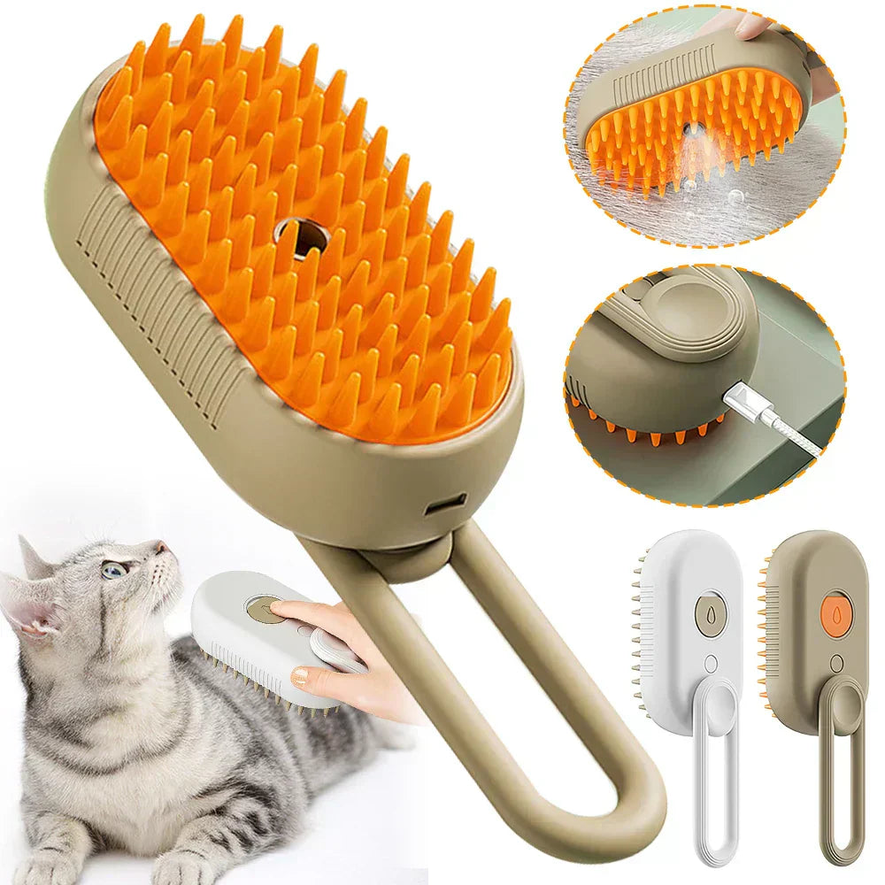 Multi-Function Pet Grooming Steamer Brush - Pexav