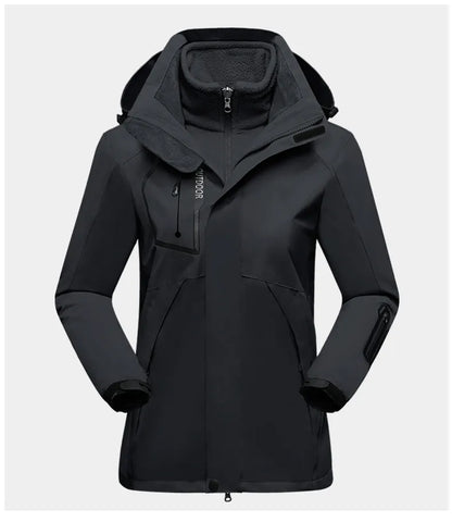 Waterproof 3-in-1 Ladies Outdoor Jacket - Pexav