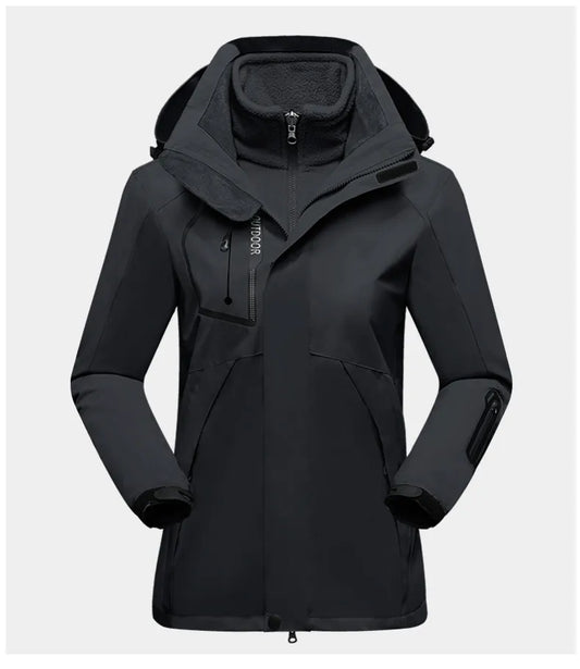 Waterproof 3-in-1 Ladies Outdoor Jacket - Pexav