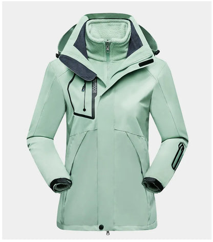 3-in-1 Outdoor Protective Jacket for Women - Luna-Green-M-Nora Luxe