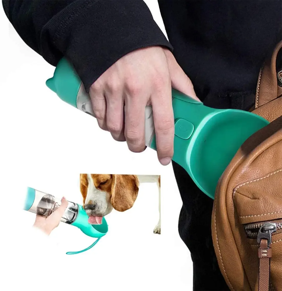 3-in-1 Portable Water Bottle for Pets - PawHydrate Pro-Blue-300ml-Nora Luxe