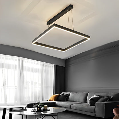 Stylish Dimmable LED Black Ceiling Light with Remote