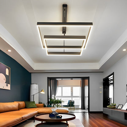 Stylish Dimmable LED Black Ceiling Light with Remote