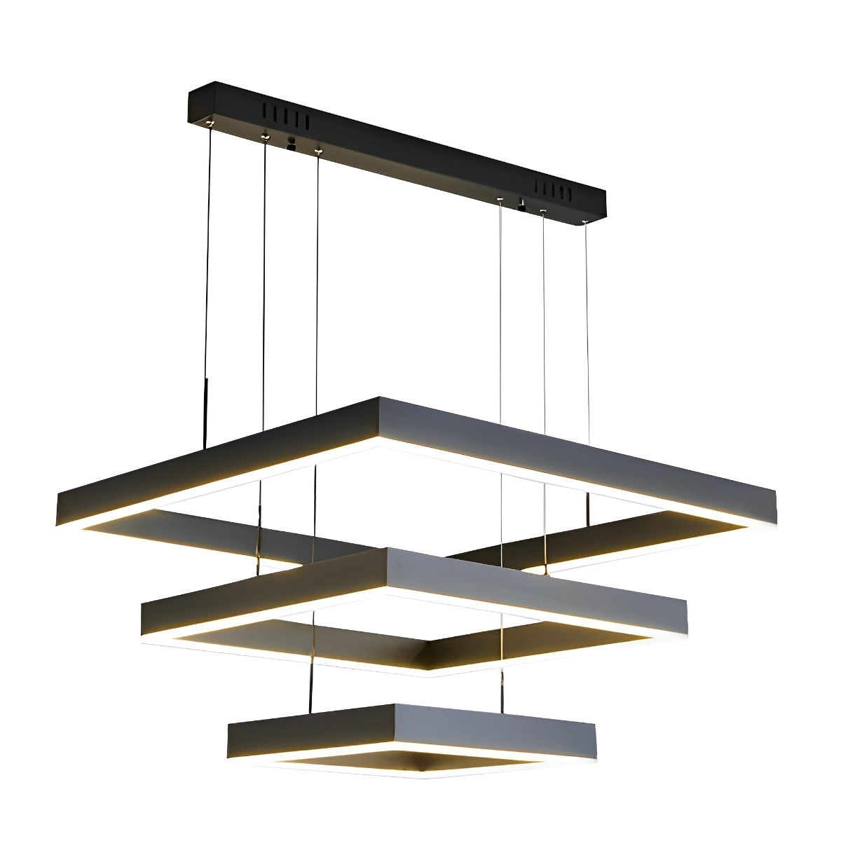 Stylish Dimmable LED Black Ceiling Light with Remote