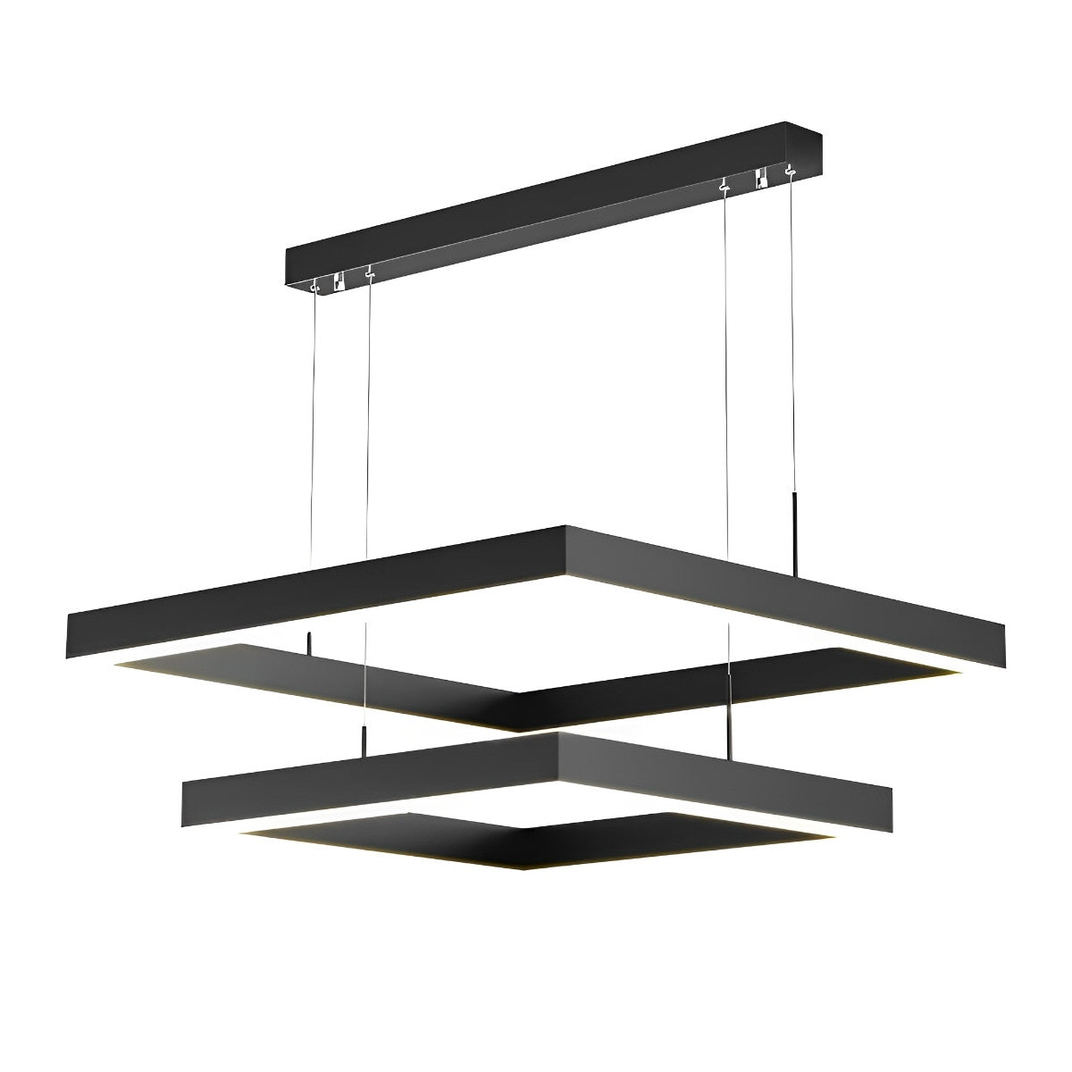 Stylish Dimmable LED Black Ceiling Light with Remote