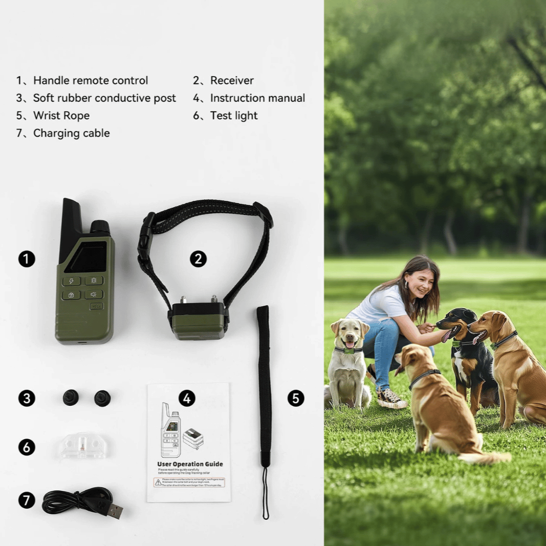 Advanced 300m Dog Training Collar with LCD Remote