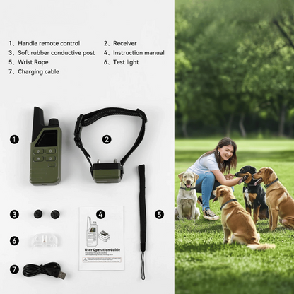 Advanced 300m Dog Training Collar with LCD Remote
