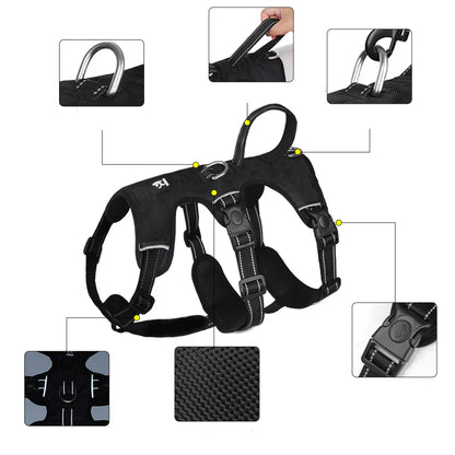 SafeWalk Padded - Reflective No-Pull Dog Vest with Control Handle