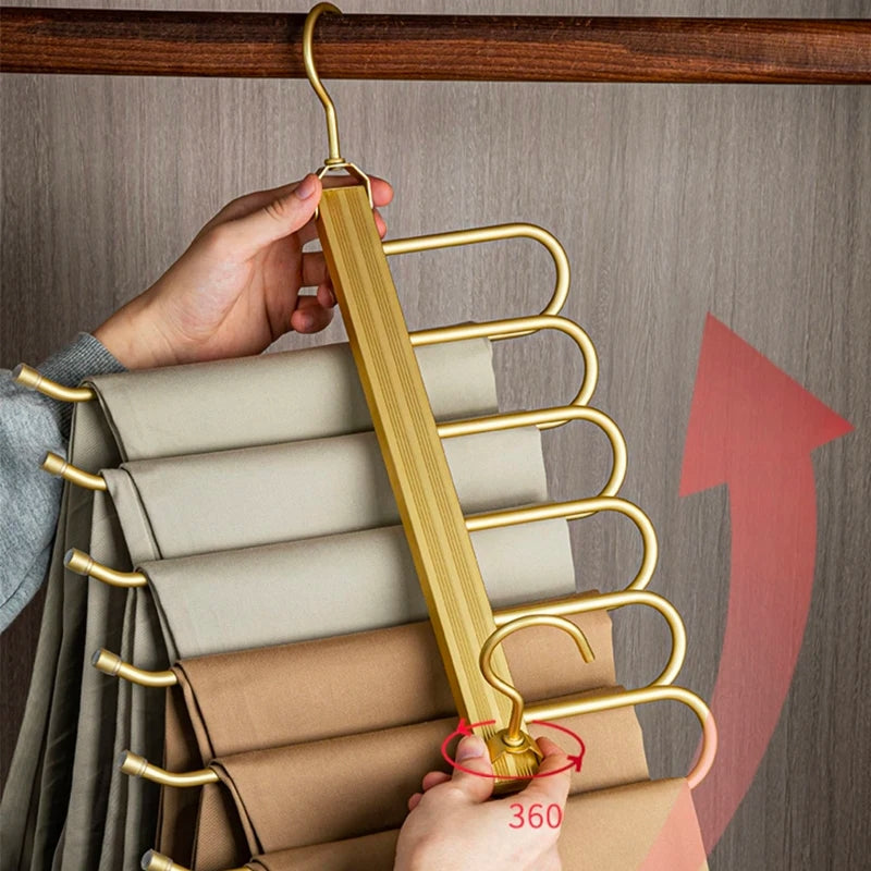 Compact Closet Pants Hanger – Slim Aluminum Organizer