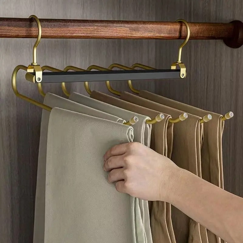 Compact Closet Pants Hanger – Slim Aluminum Organizer