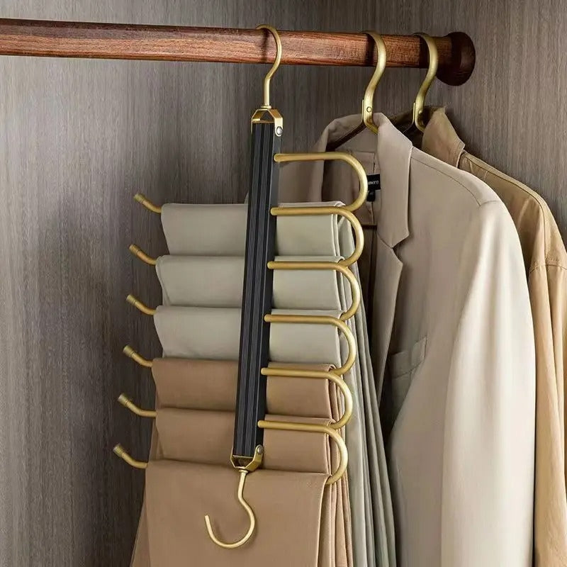Compact Closet Pants Hanger – Slim Aluminum Organizer