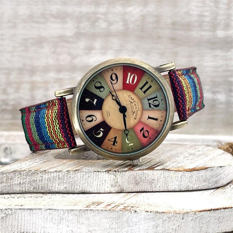 Colorful Rainbow Strap Wrist Watch - Pexav