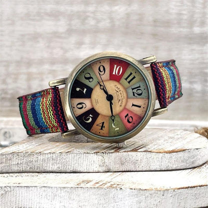 Colorful Rainbow Strap Wrist Watch - Pexav