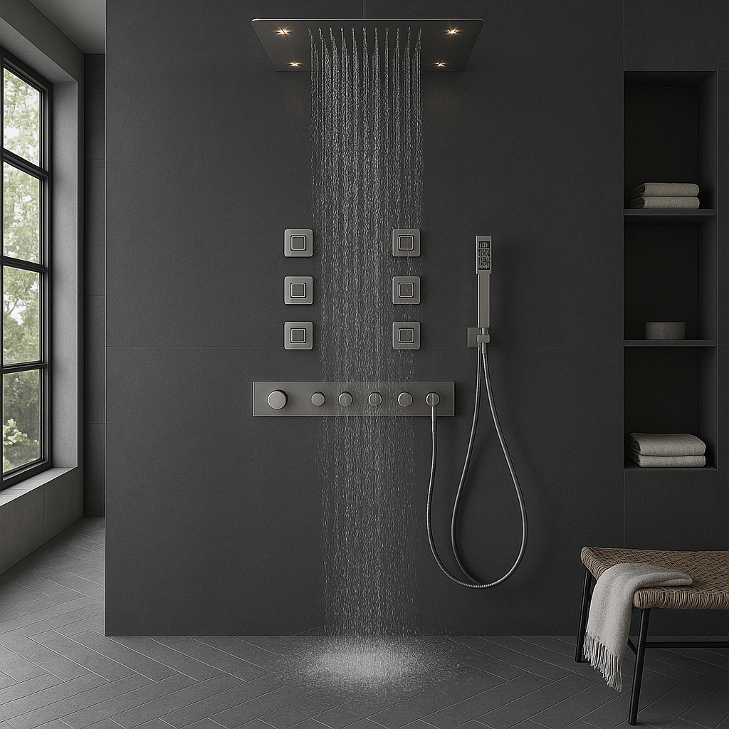 Luxurious 3-Jet Rain Shower Head System - Pexav