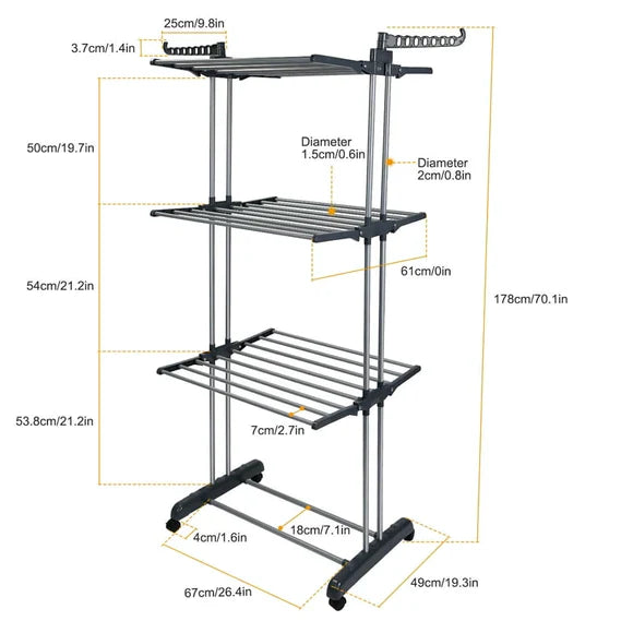 Collapsible Large Capacity Laundry Drying Rack