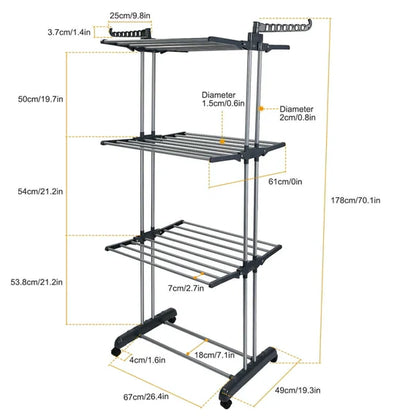 Collapsible Large Capacity Laundry Drying Rack