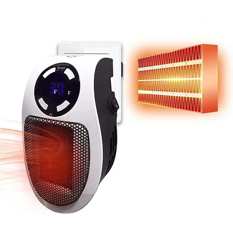 Compact Digital Wall Heater with Remote and LED Screen - Pexav