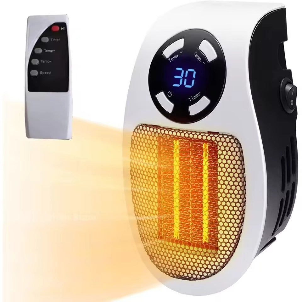 Compact 350W Electric Space Heater with Remote Control - Pexav