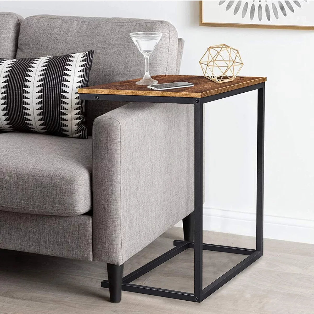 Space Saving Curved End Table