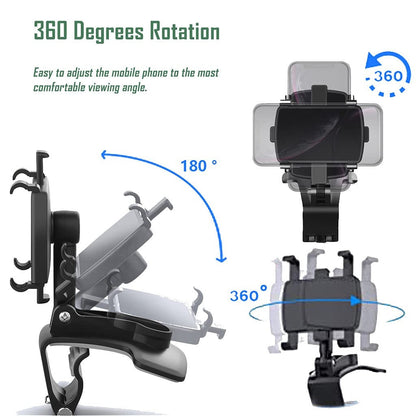 360 Degree Rotation Dashboard Phone Holder, Multipurpose Car Smartphones Mount Cell Mount Stand Suitable for 4 to 7 inch
