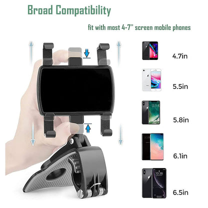360 Degree Rotation Dashboard Phone Holder, Multipurpose Car Smartphones Mount Cell Mount Stand Suitable for 4 to 7 inch