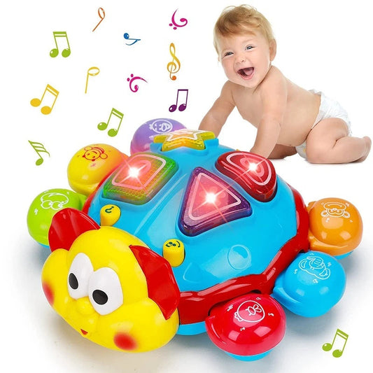 Colorful Interactive Baby Turtle Toy with Lights and Sounds - Pexav