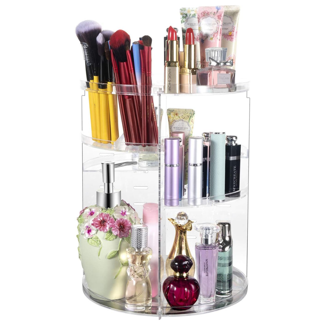 Adjustable Spinning Makeup Storage Case - Pexav