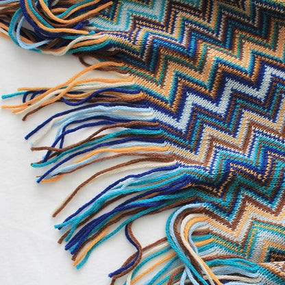 Vibrant Plaid Fringe Throw Blanket