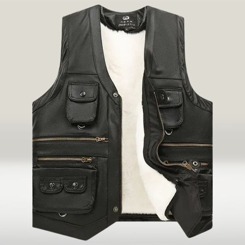 Summer Biker Leather Vest - Pexav