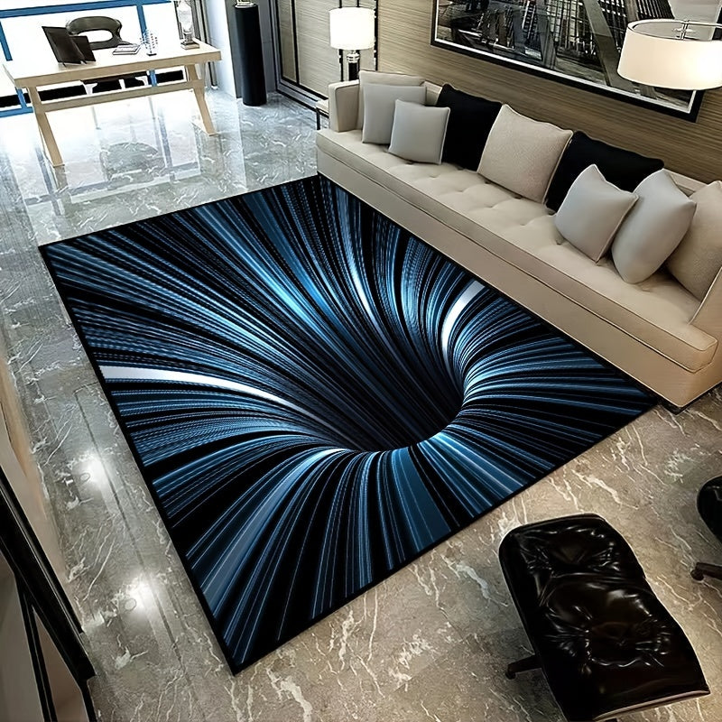 Colorful Shag Living Room Rug with 3D Effect - Pexav