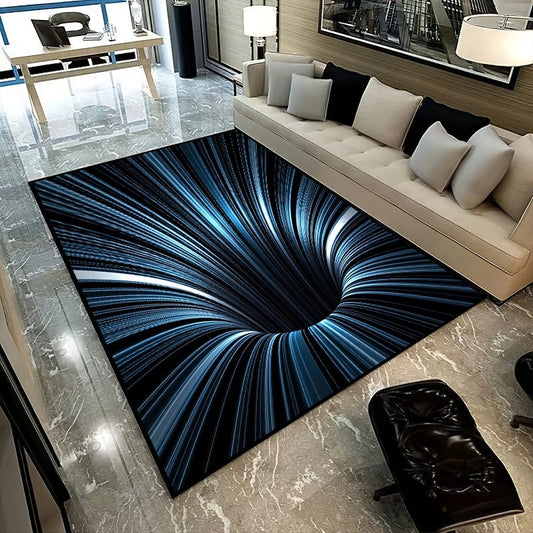 Colorful Shag Living Room Rug with 3D Effect - Pexav