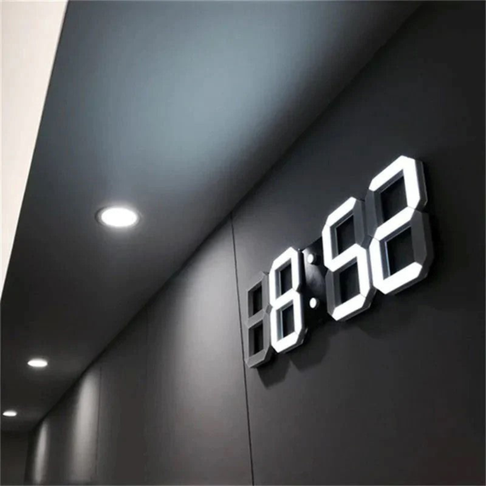 Modern 3D LED Nightlight Wall Clock