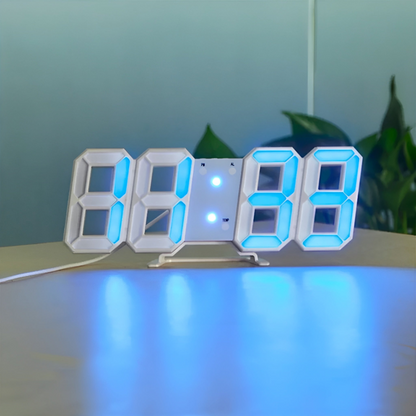 Big LED Nightlight Wall Clock with Dimmer Function