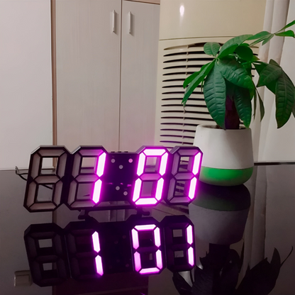 Big LED Nightlight Wall Clock with Dimmer Function