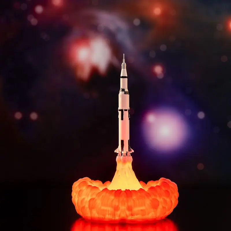 3D Rocket Night Lamp – LED Night Light with Soft Ambient Glow for Kids' Rooms and Creative Spaces 4