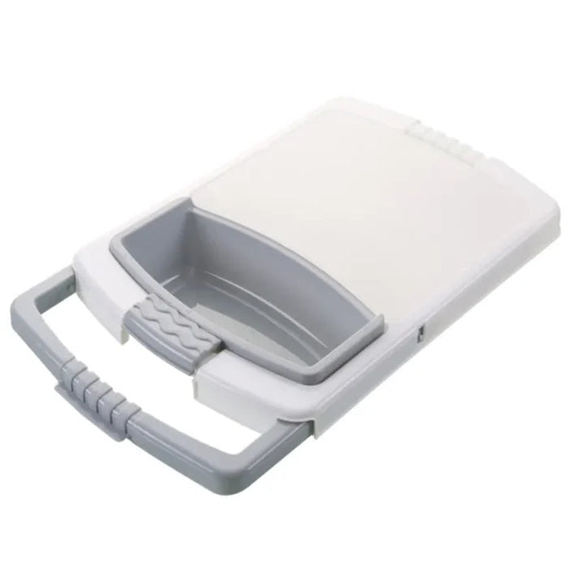 Space Saving Kitchen Cutting Board with Built-in Tray
