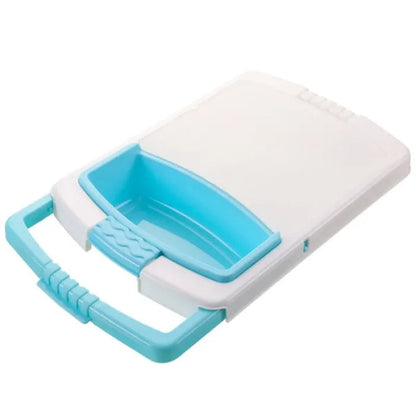 Space Saving Kitchen Cutting Board with Built-in Tray