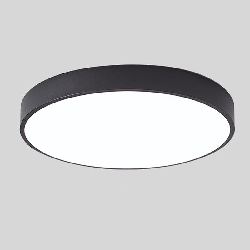Simple White LED Ceiling Fixture Flush Mount Light